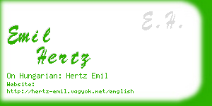 emil hertz business card